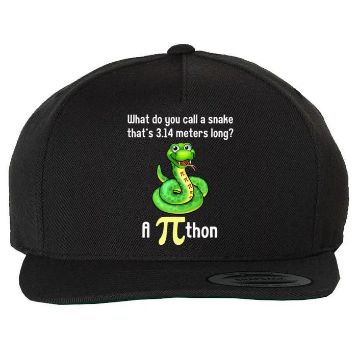 Funny Pi day Puns Pithon Math Teacher Jokes Wool Snapback Cap