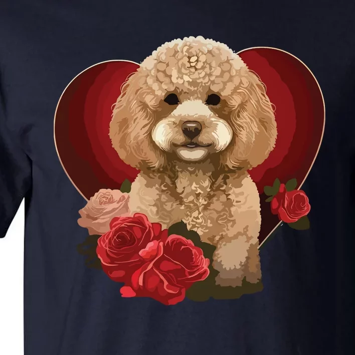 Funny Poodle Dog Miniature Poodle Toy Poodle Valentine Day Tall T-Shirt