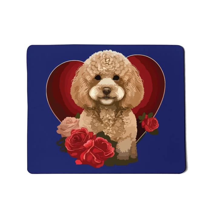 Funny Poodle Dog Miniature Poodle Toy Poodle Valentine Day Mousepad