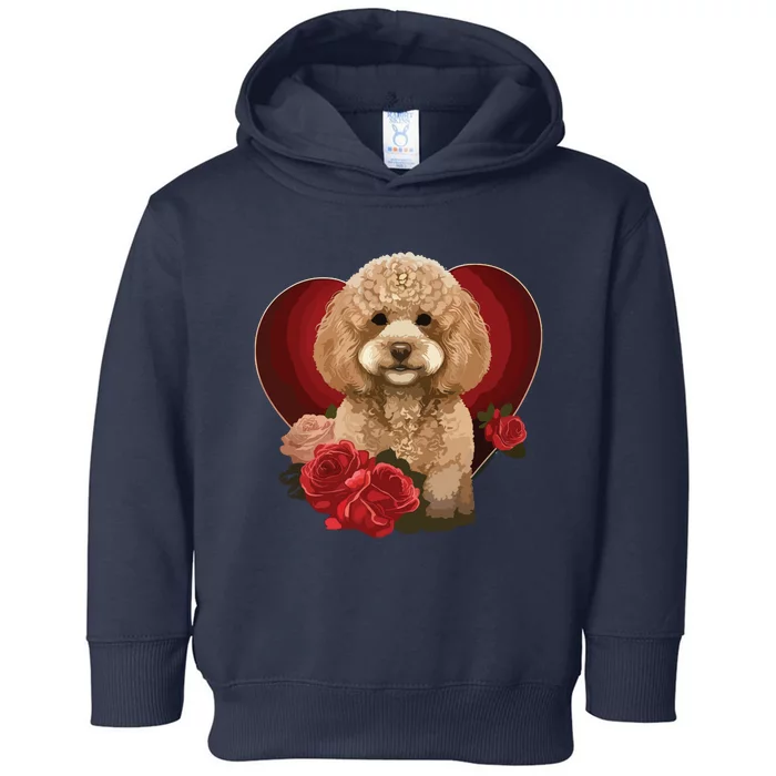 Funny Poodle Dog Miniature Poodle Toy Poodle Valentine Day Toddler Hoodie