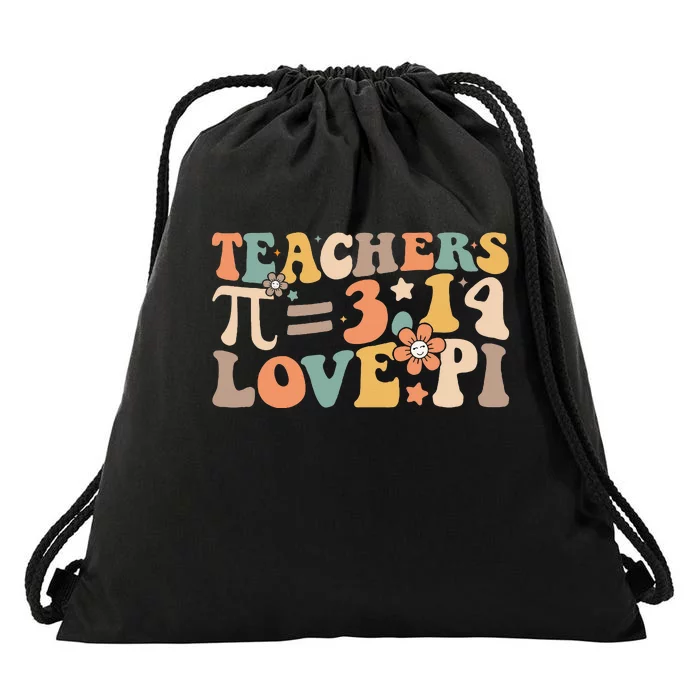 Funny Pi Day Math Teacher 3.14 Pi Symbol Nerds Drawstring Bag