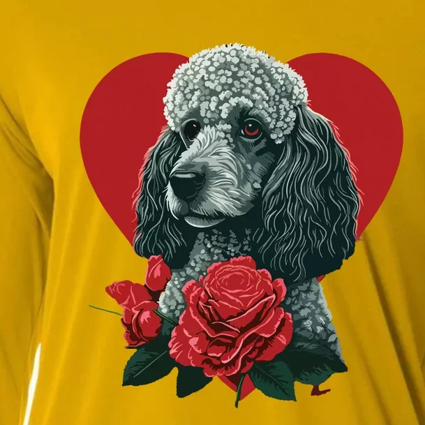 Funny Poodle Dog Miniature Poodle Toy Poodle Valentine Day Cooling Performance Long Sleeve Crew