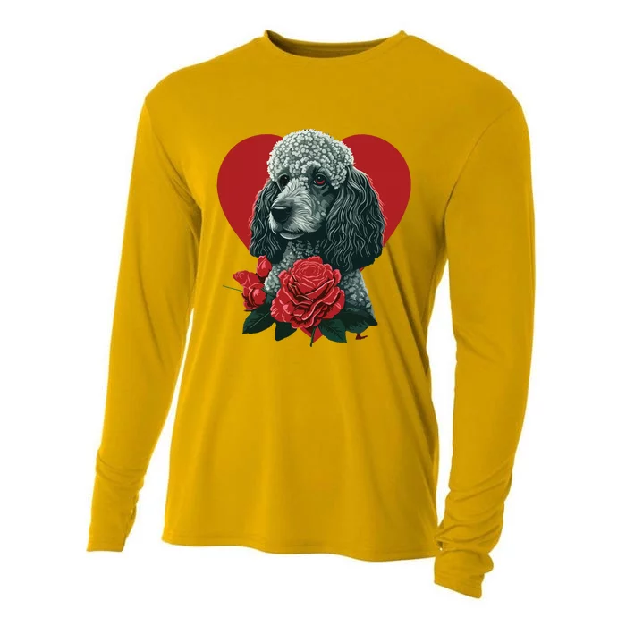 Funny Poodle Dog Miniature Poodle Toy Poodle Valentine Day Cooling Performance Long Sleeve Crew