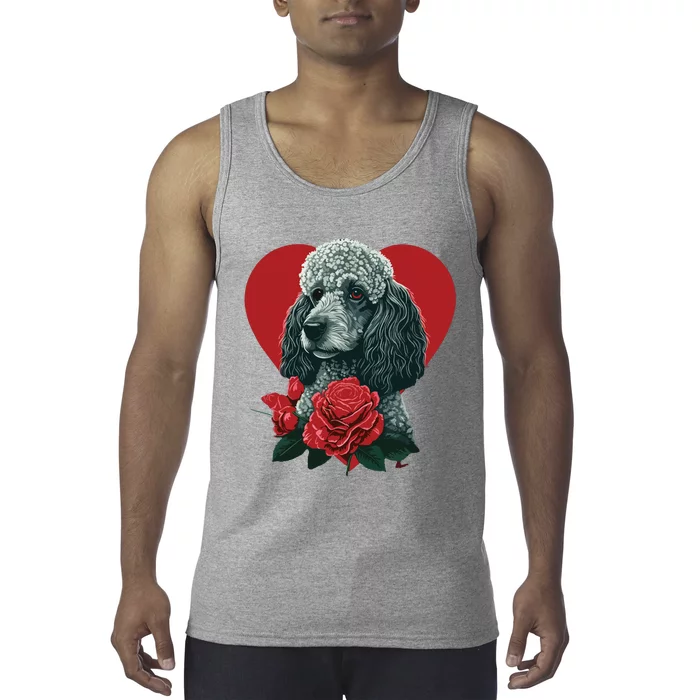 Funny Poodle Dog Miniature Poodle Toy Poodle Valentine Day Tank Top