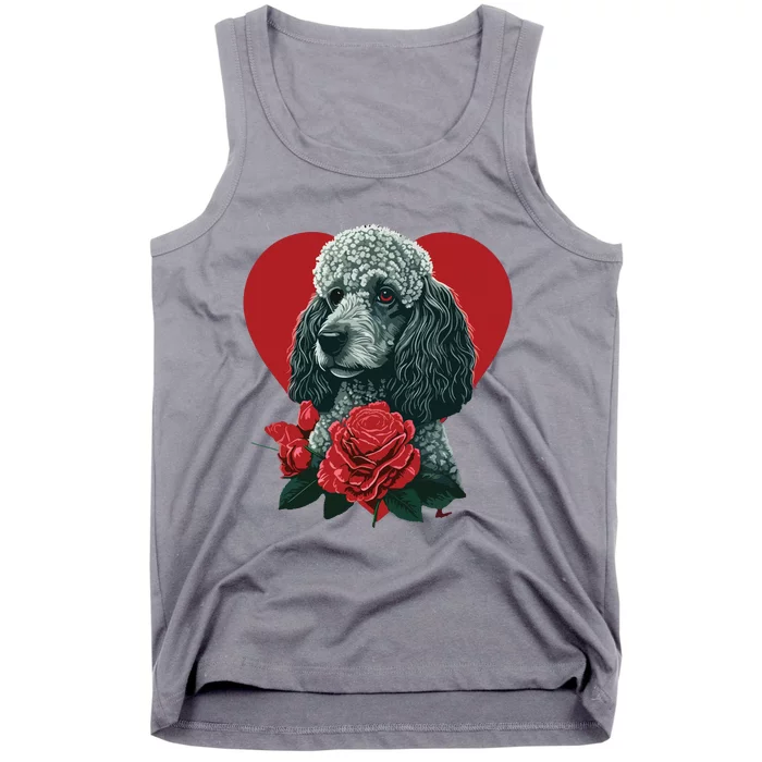 Funny Poodle Dog Miniature Poodle Toy Poodle Valentine Day Tank Top