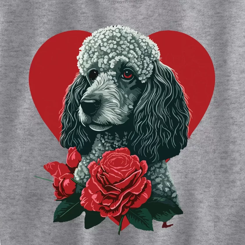 Funny Poodle Dog Miniature Poodle Toy Poodle Valentine Day Kids Sweatshirt