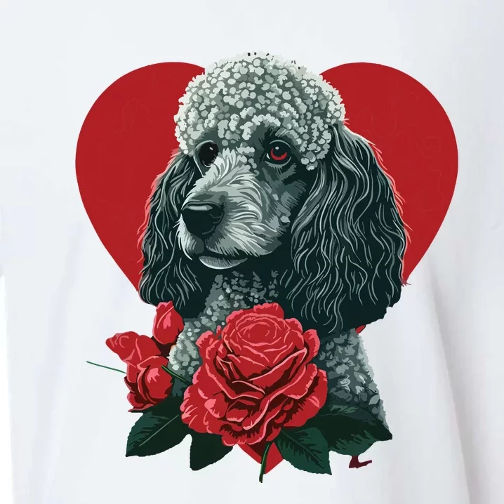 Funny Poodle Dog Miniature Poodle Toy Poodle Valentine Day Sueded Cloud Jersey T-Shirt