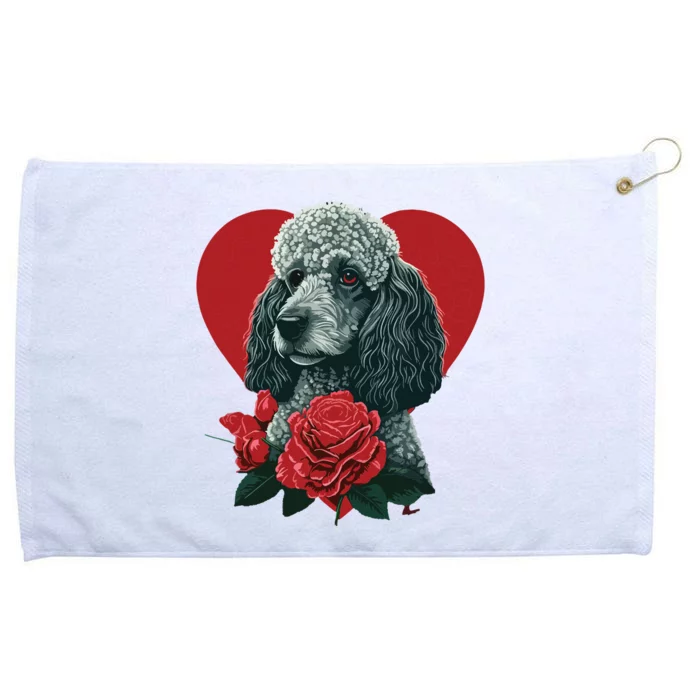 Funny Poodle Dog Miniature Poodle Toy Poodle Valentine Day Grommeted Golf Towel