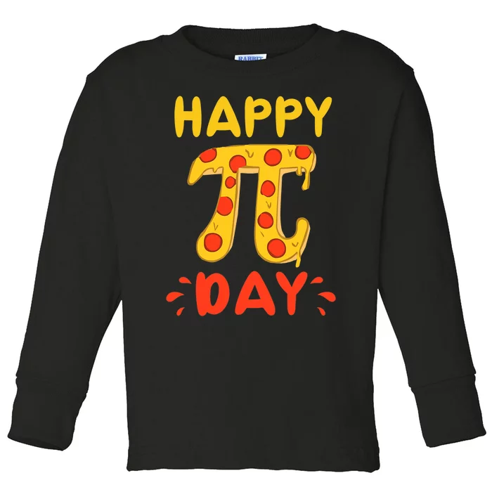 Funny Pi Day Pizza Pi Pizza Pie Math Club Joke Toddler Long Sleeve Shirt