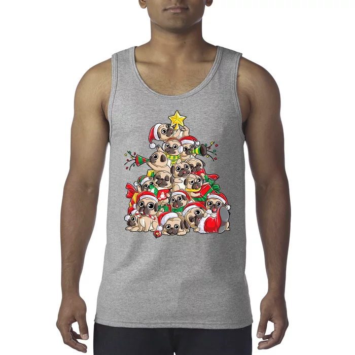 Funny Pug Dog Cute Christmas Gift Tank Top