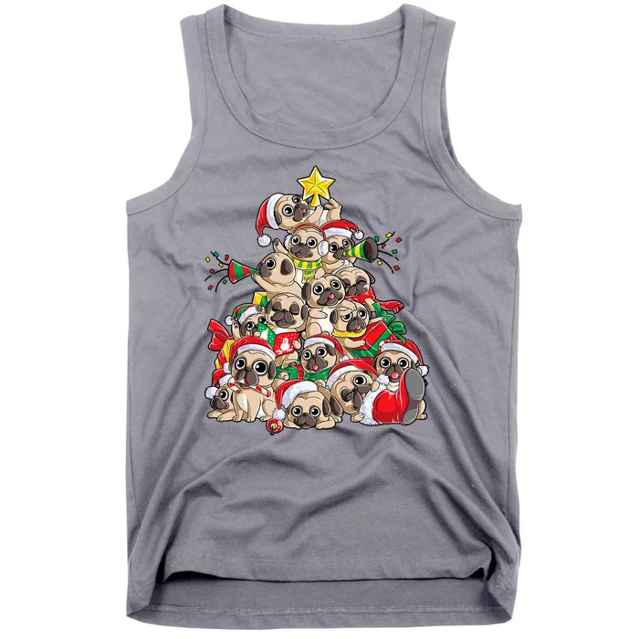 Funny Pug Dog Cute Christmas Gift Tank Top