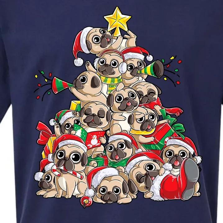 Funny Pug Dog Cute Christmas Gift Sueded Cloud Jersey T-Shirt