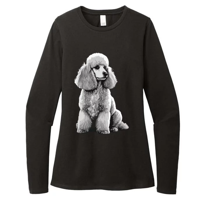 Funny Poodle Dog Miniature Poodle Toy Poodle Womens CVC Long Sleeve Shirt