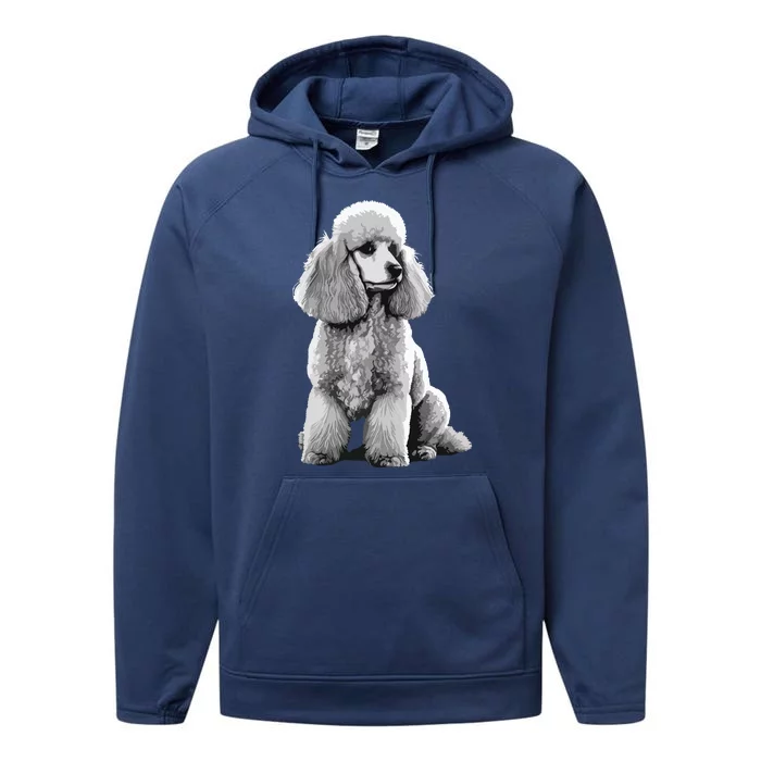 Funny Poodle Dog Miniature Poodle Toy Poodle Performance Fleece Hoodie