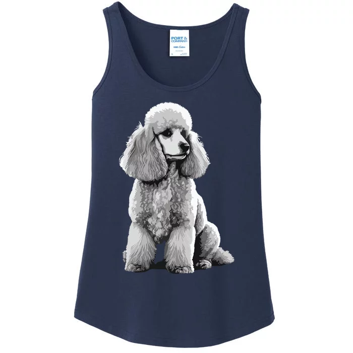 Funny Poodle Dog Miniature Poodle Toy Poodle Ladies Essential Tank