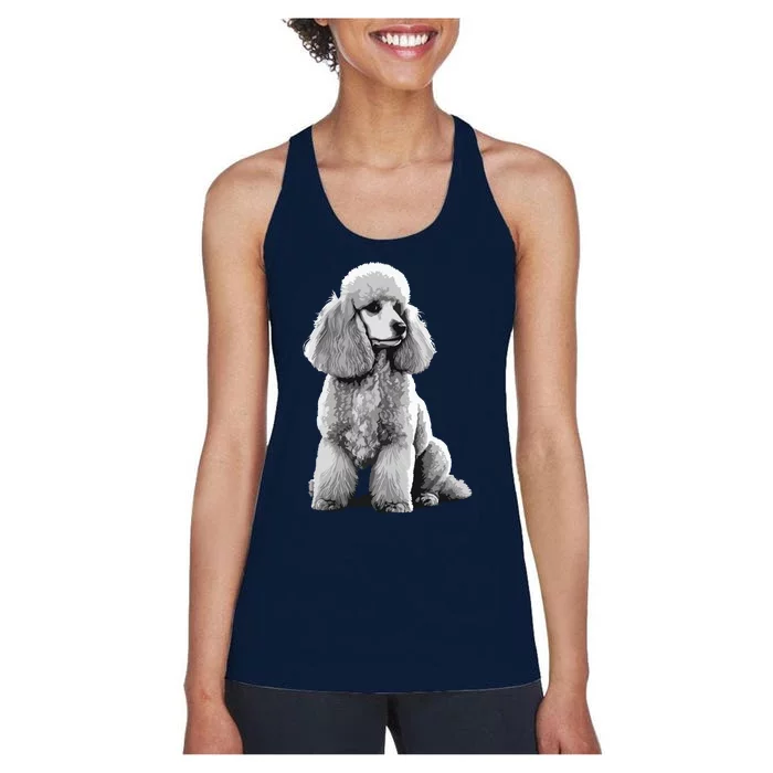 Funny Poodle Dog Miniature Poodle Toy Poodle Women's Racerback Tank