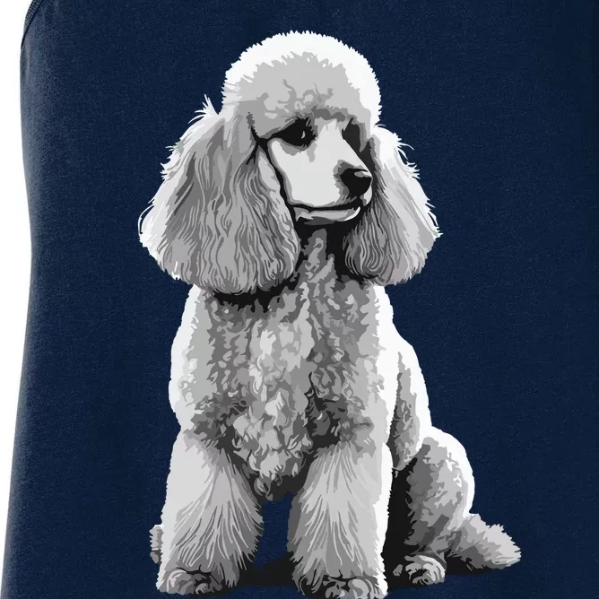 Funny Poodle Dog Miniature Poodle Toy Poodle Women's Racerback Tank