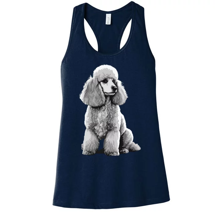 Funny Poodle Dog Miniature Poodle Toy Poodle Women's Racerback Tank