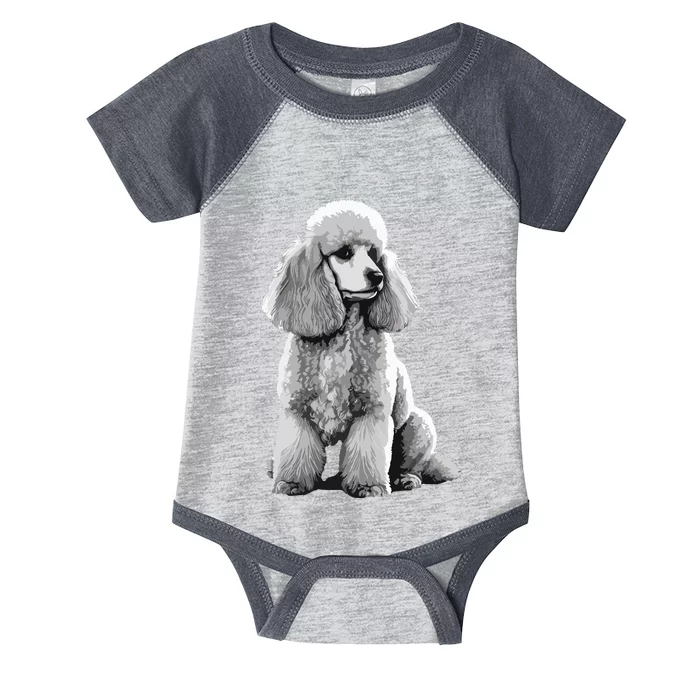 Funny Poodle Dog Miniature Poodle Toy Poodle Infant Baby Jersey Bodysuit