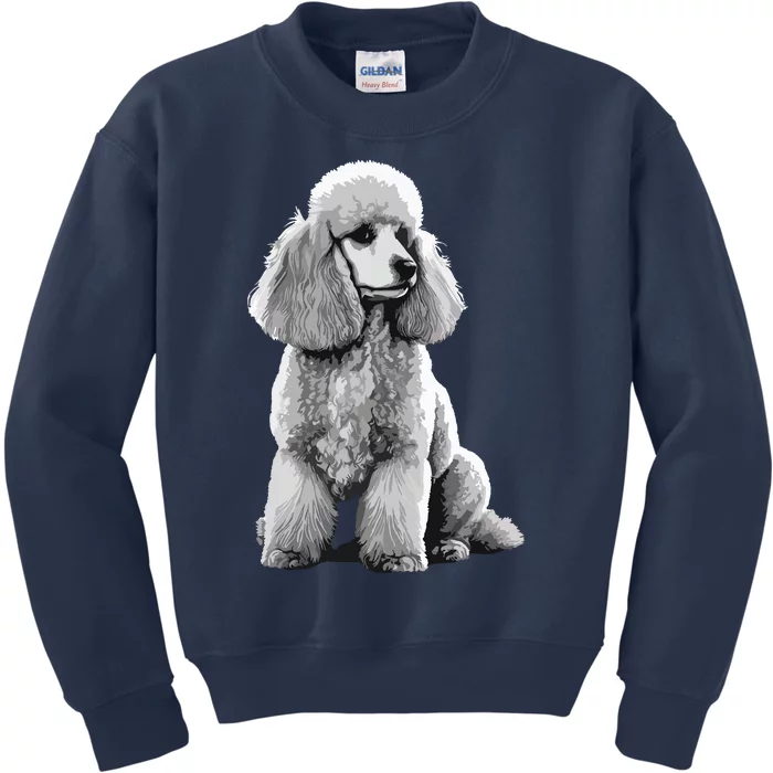 Funny Poodle Dog Miniature Poodle Toy Poodle Kids Sweatshirt