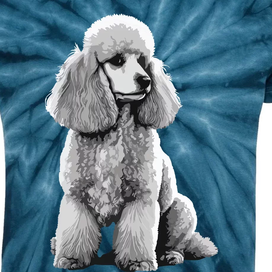 Funny Poodle Dog Miniature Poodle Toy Poodle Kids Tie-Dye T-Shirt