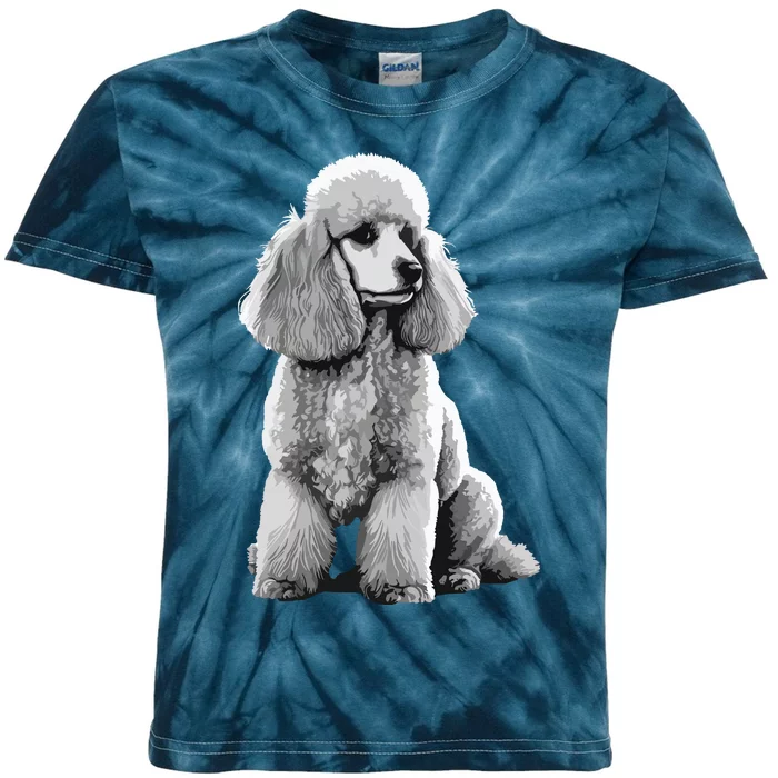 Funny Poodle Dog Miniature Poodle Toy Poodle Kids Tie-Dye T-Shirt