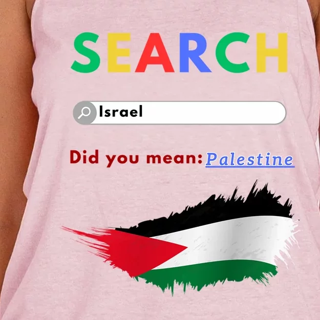 Free Palestine Did You Mean Palestine Gift Women's Knotted Racerback Tank