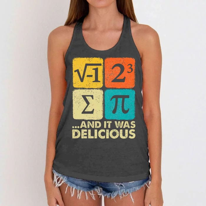 Funny PI Day Math Pun Women's Knotted Racerback Tank