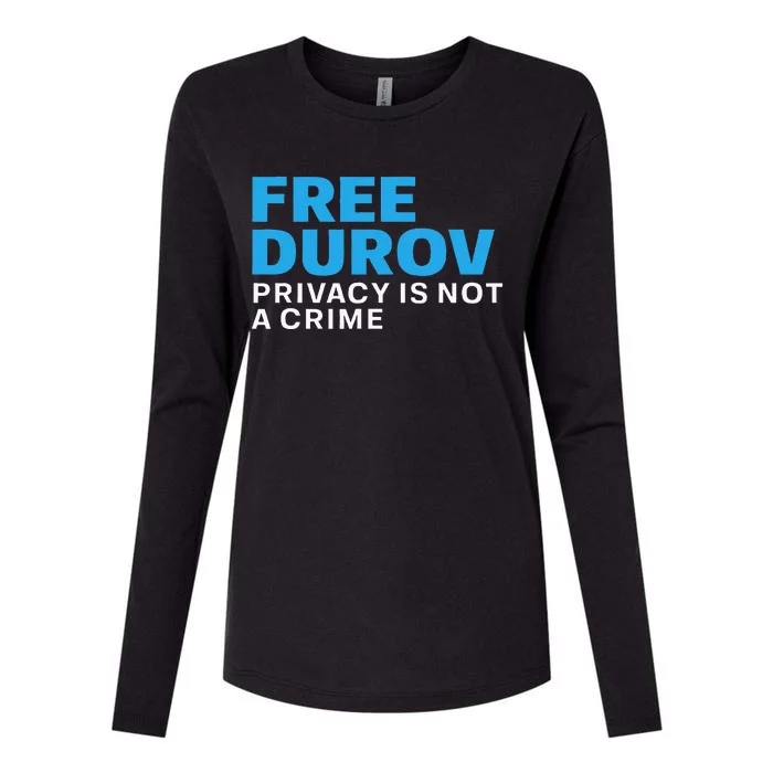 Free Pavel Durov Womens Cotton Relaxed Long Sleeve T-Shirt