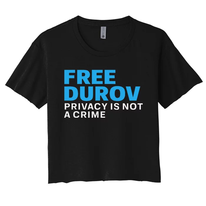 Free Pavel Durov Women's Crop Top Tee