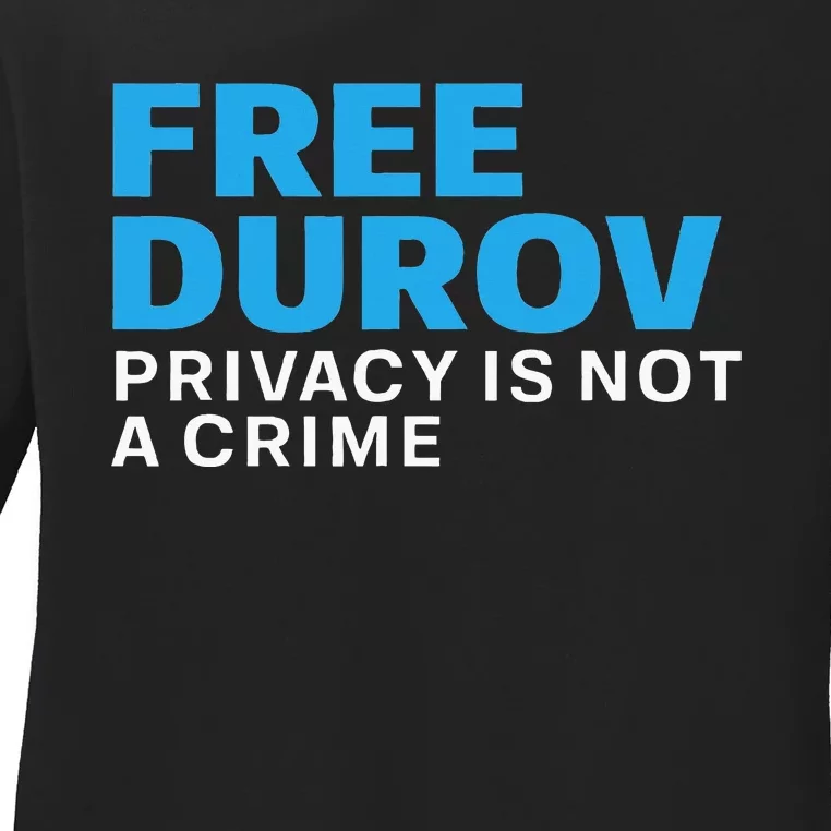 Free Pavel Durov Ladies Long Sleeve Shirt