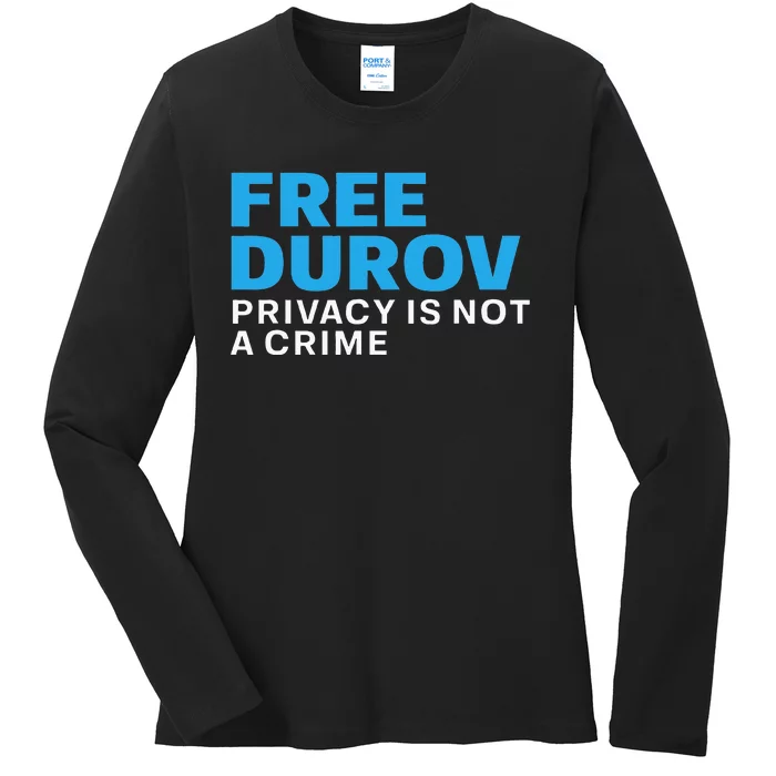 Free Pavel Durov Ladies Long Sleeve Shirt