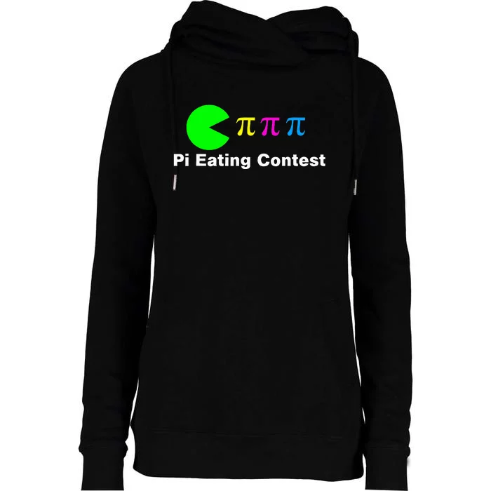 Funny Pi Day Math Science Pi Eating Contest Mix Womens Funnel Neck Pullover Hood