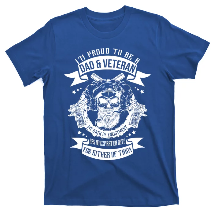 Funny Proud Dad And Veteran Hubby Gift From Family Gift T-Shirt