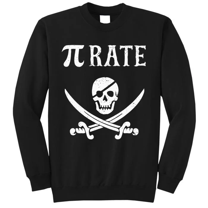 Funny Pi Day Pi Rate Pirate For Teachers Tall Sweatshirt