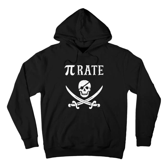 Funny Pi Day Pi Rate Pirate For Teachers Tall Hoodie