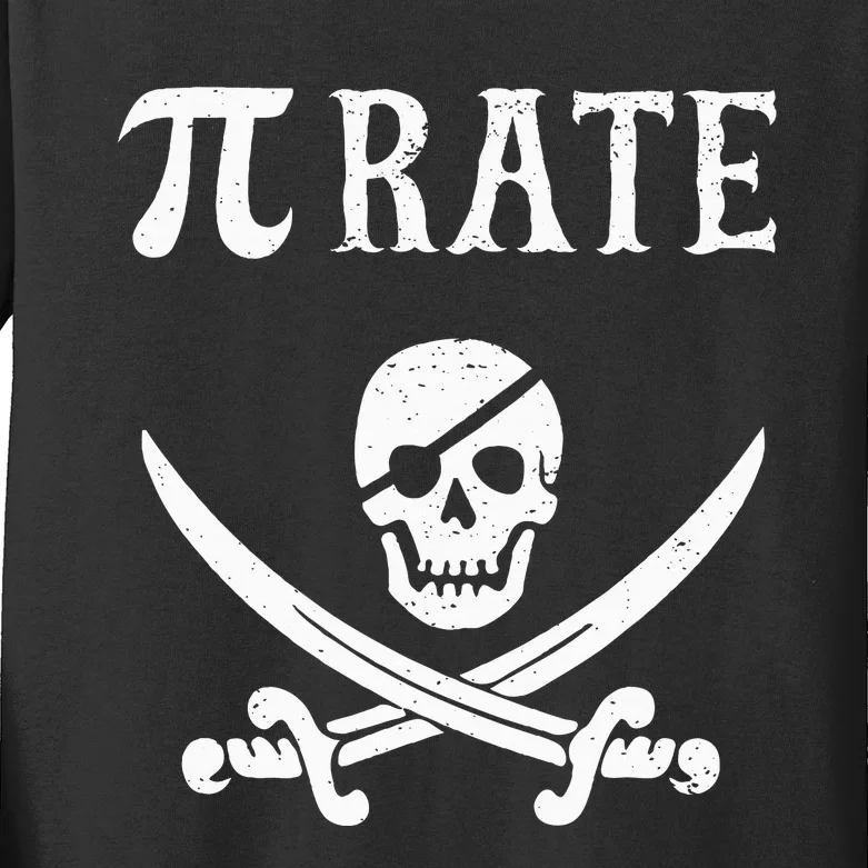 Funny Pi Day Pi Rate Pirate For Teachers Kids Long Sleeve Shirt