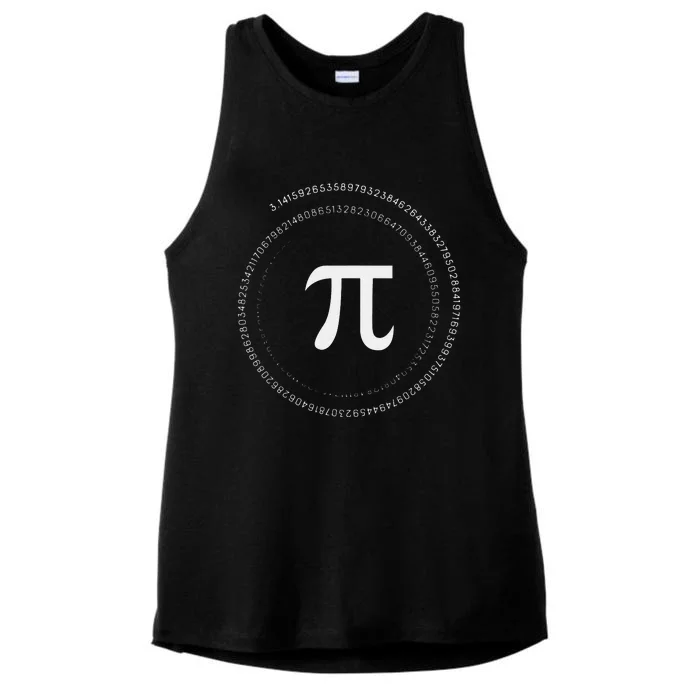 Funny Pi Day 3.14 Spiral Pi Math Tee For Pi Day Ladies Tri-Blend Wicking Tank