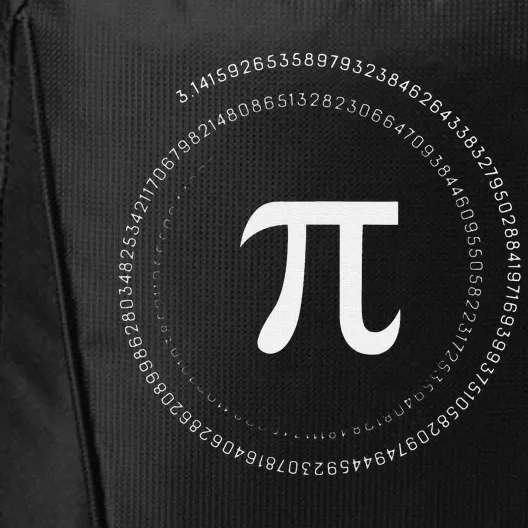 Funny Pi Day 3.14 Spiral Pi Math Tee For Pi Day City Backpack