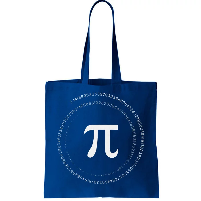 Funny Pi Day 3.14 Spiral Pi Math Tee For Pi Day Tote Bag