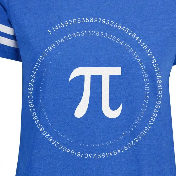 Funny Pi Day 3.14 Spiral Pi Math Tee For Pi Day Enza Ladies Jersey Football T-Shirt