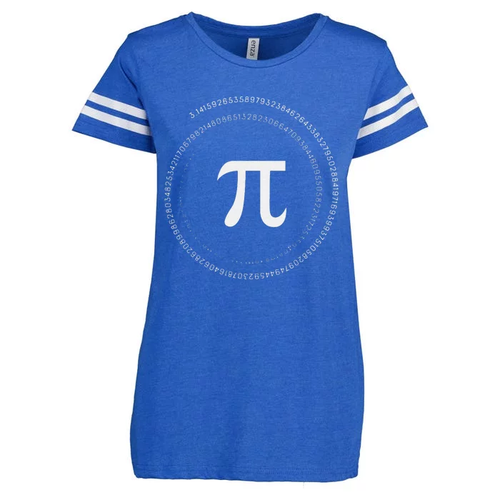 Funny Pi Day 3.14 Spiral Pi Math Tee For Pi Day Enza Ladies Jersey Football T-Shirt