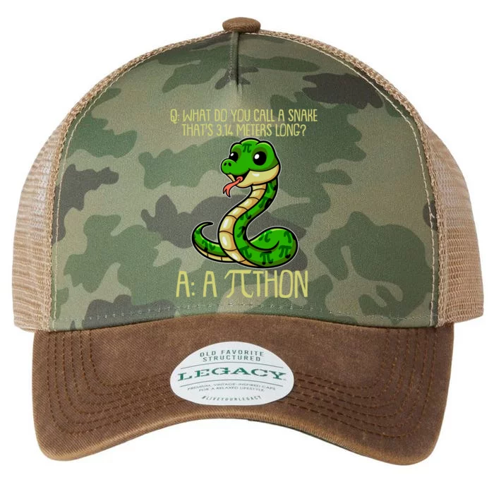 Funny Pi Day 314 PiThon Python Snake Joke Legacy Tie Dye Trucker Hat