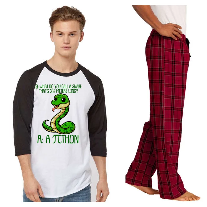 Funny Pi Day 314 PiThon Python Snake Joke Raglan Sleeve Pajama Set