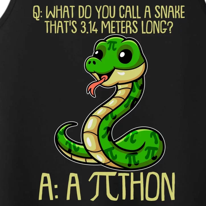 Funny Pi Day 314 PiThon Python Snake Joke Performance Tank