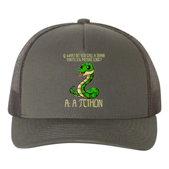 Funny Pi Day 314 PiThon Python Snake Joke Yupoong Adult 5-Panel Trucker Hat