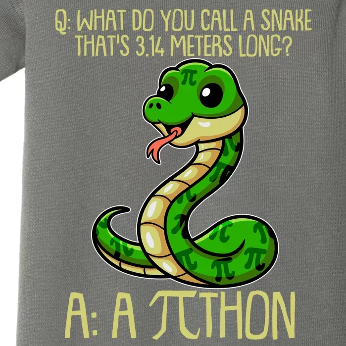 Funny Pi Day 314 PiThon Python Snake Joke Baby Bodysuit