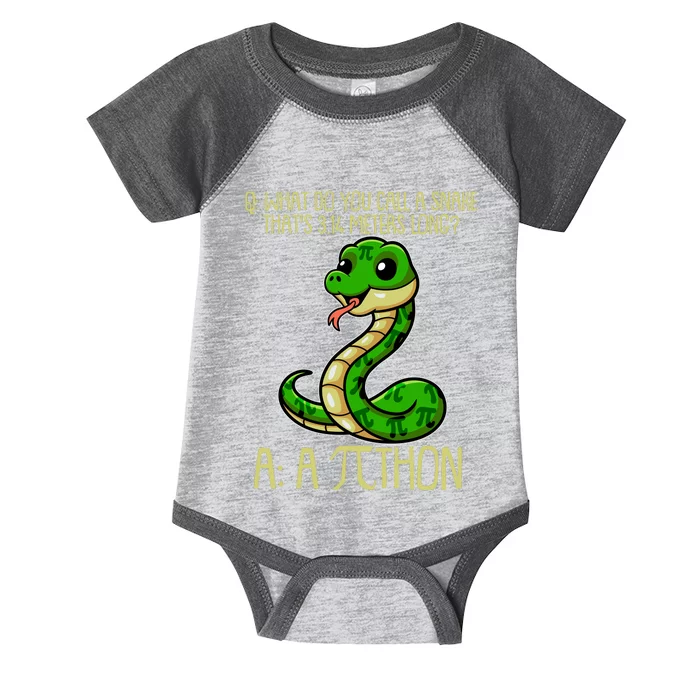 Funny Pi Day 314 PiThon Python Snake Joke Infant Baby Jersey Bodysuit