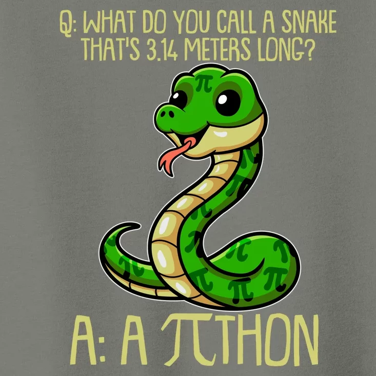 Funny Pi Day 314 PiThon Python Snake Joke Toddler T-Shirt