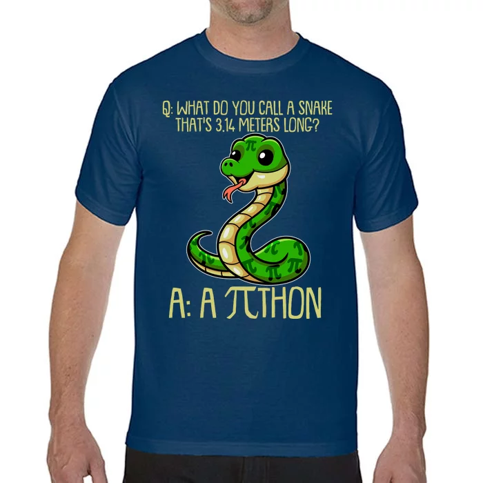 Funny Pi Day 314 PiThon Python Snake Joke Comfort Colors T-Shirt